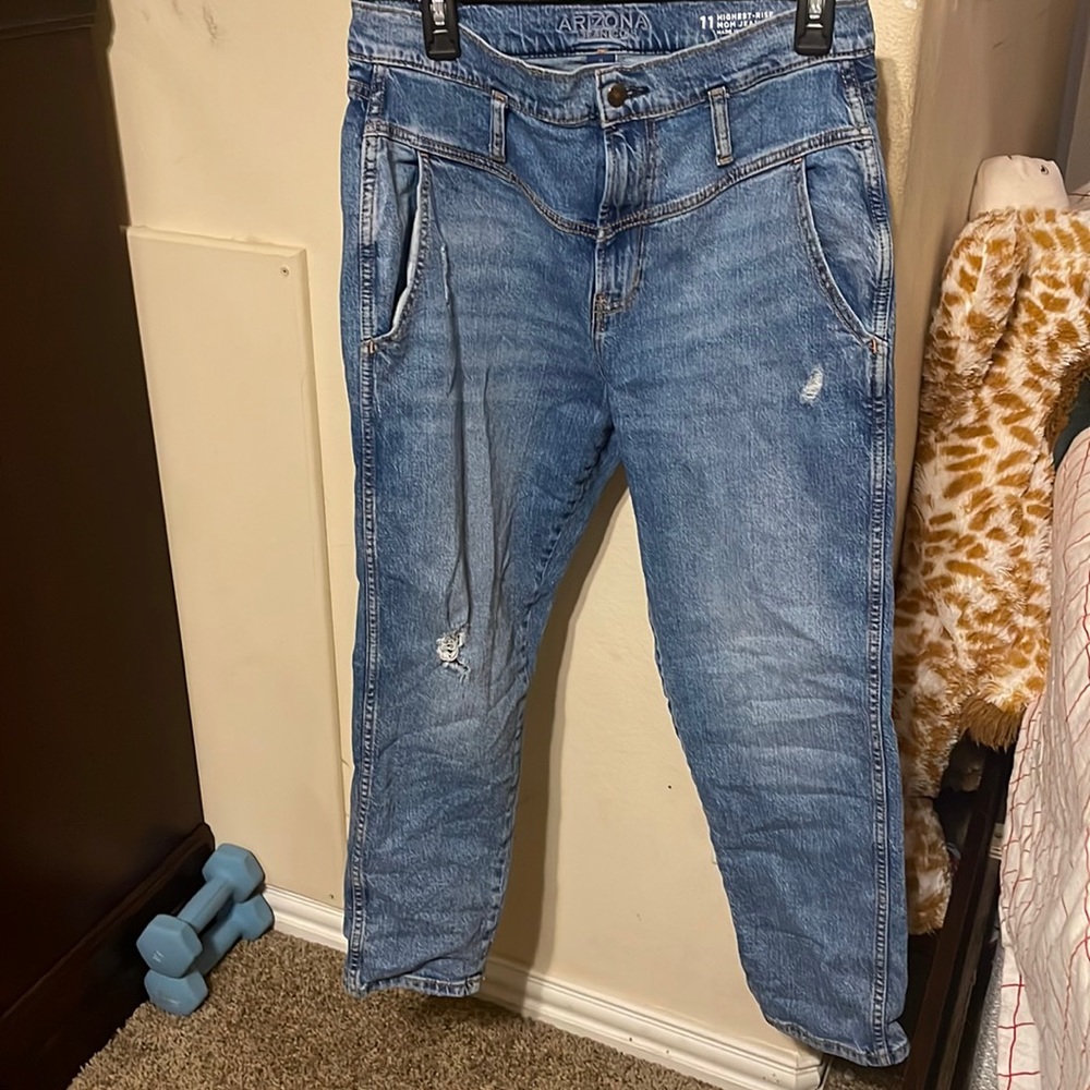 Arizona Jean pants highest rise mom jeans